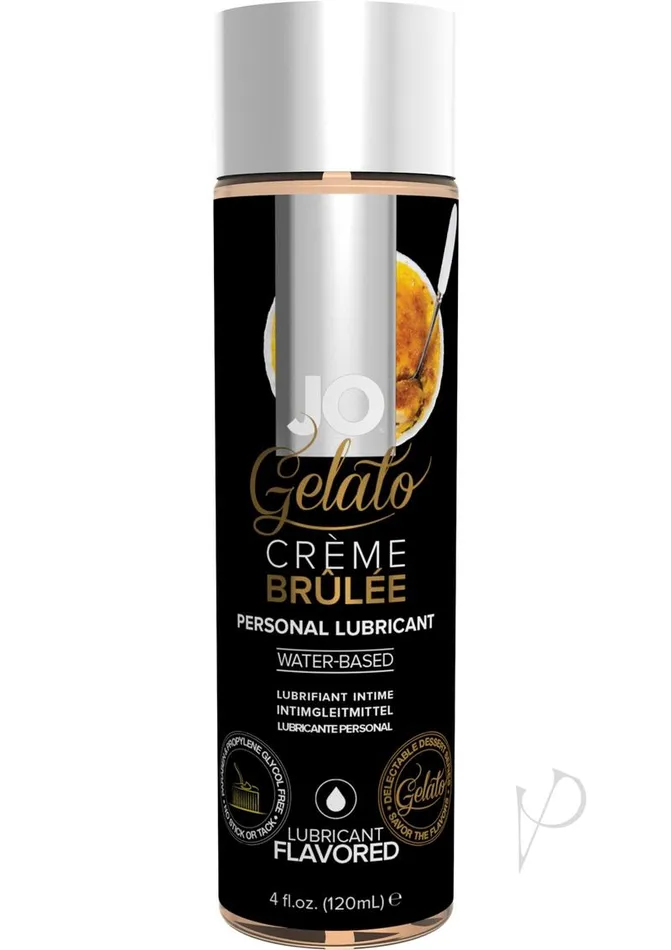 System Jo JO Gelato Water Based Flavored Lubricant Creme Brulee 4oz Lubricants System Jo JO Gelato Water Based Flavored Lubricant Creme Brulee 4oz Lubricants