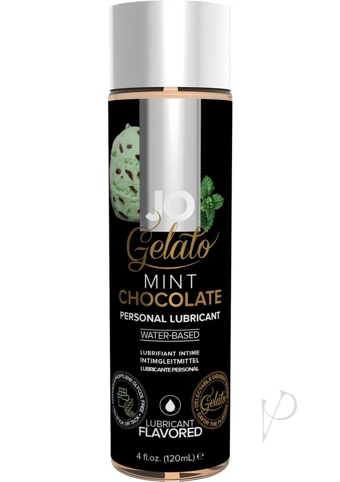 System Jo Lubricants JO Gelato Water Based Flavored Lubricant Mint Chocolate 4oz System Jo Lubricants JO Gelato Water Based Flavored Lubricant Mint Chocolate 4oz