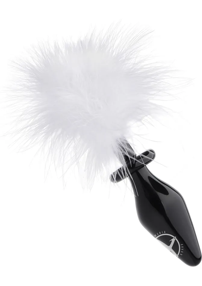 Tailz Fluffer Bunny Tail Glass Anal Plug White Tailz Anal