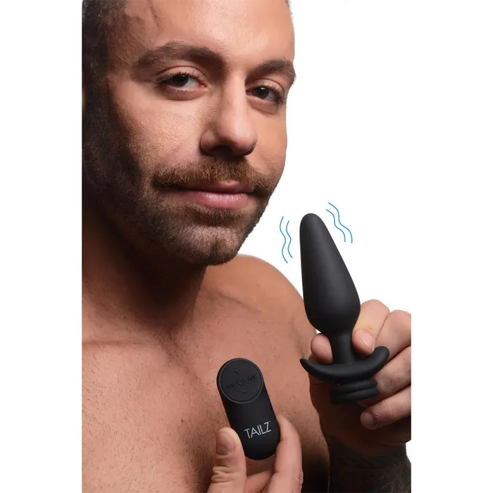 Tailz Male Sex Toys Interchangeable 10X Vibrating Silicone Anal Plug with Remote Tailz Male Sex Toys Interchangeable 10X Vibrating Silicone Anal Plug with Remote