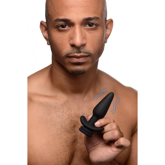 Tailz Male Sex Toys Interchangeable 10X Vibrating Silicone Anal Plug with Remote
