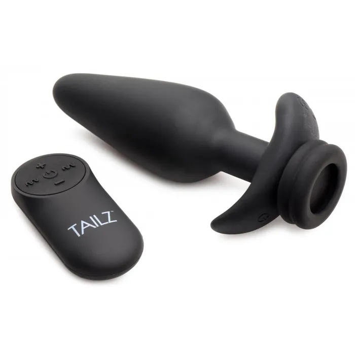 Tailz Male Sex Toys Interchangeable 10X Vibrating Silicone Anal Plug with Remote