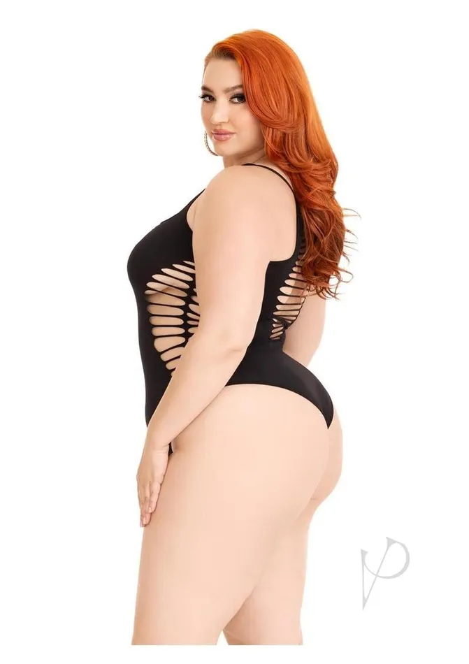 Teddies And Bodies Leg Avenue Leg Avenue Seamless Shredded Racer Back Thong Bodysuit 1X2X Black Teddies And Bodies Leg Avenue Leg Avenue Seamless Shredded Racer Back Thong Bodysuit 1X2X Black