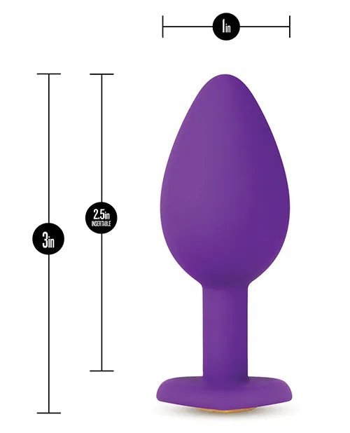 Temptasia Bling Plug Silicone Butt Plug Small Purple Temptasia Anal Temptasia Bling Plug Silicone Butt Plug Small Purple Temptasia Anal