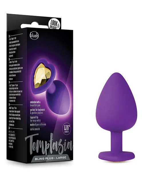 Temptasia Bling Plug Silicone Butt Plug Small Purple Temptasia Anal Temptasia Bling Plug Silicone Butt Plug Small Purple Temptasia Anal