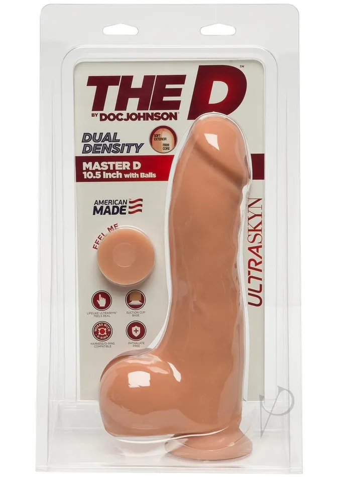 The D Dildos The D Master D Ultraskyn Dildo with Balls 105in Vanilla