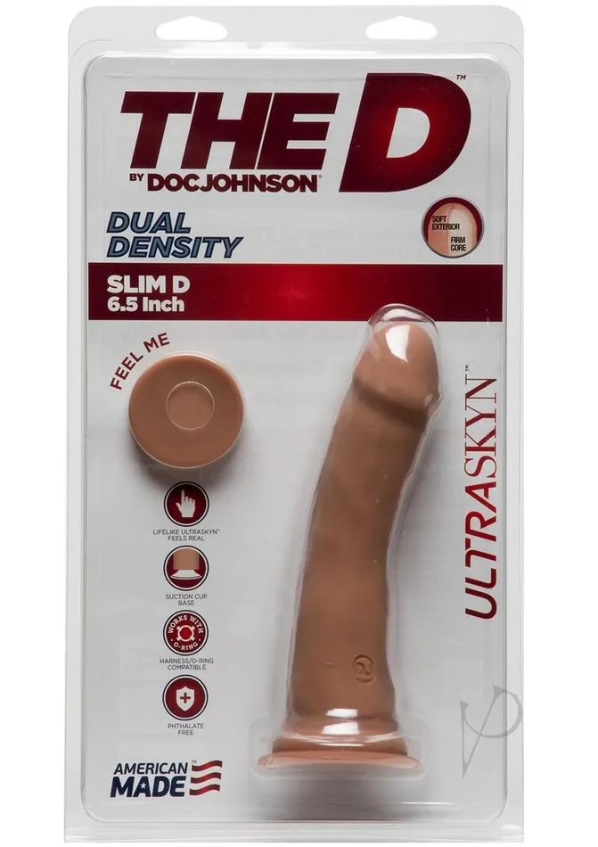 The D Slim D Ultraskyn Dildo 6in Caramel The D Dildos