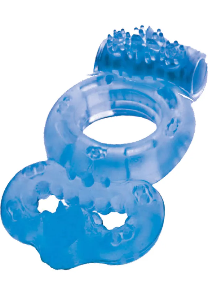 The MachO Double Ring Vibrating Ball and Cock Ring Blue Macho Male Sex Toys The MachO Double Ring Vibrating Ball and Cock Ring Blue Macho Male Sex Toys