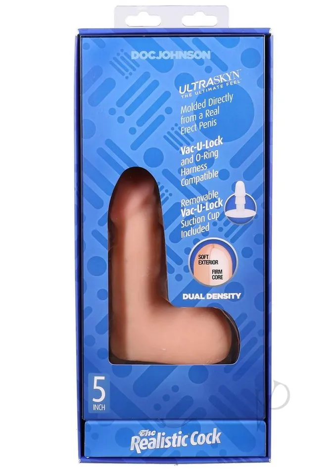 The Realistic Cock The Realistic Cock with Balls Ultraskyn Removable VacULock Suction Cup 5in Vanilla Dildos The Realistic Cock The Realistic Cock with Balls Ultraskyn Removable VacULock Suction Cup 5in Vanilla Dildos