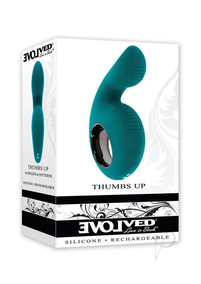 Thumbs Up Rechargeable Silicone Vibrator Green Evolved Female Sex Toys Thumbs Up Rechargeable Silicone Vibrator Green Evolved Female Sex Toys