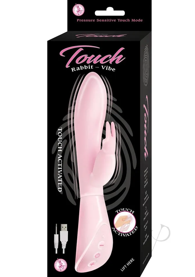 Touch Rabbit Vibe Silicone Rechargeable Vibrator Pink Touch Vibrators