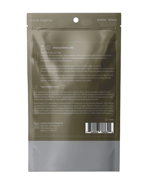 Union Snug Condom Pack of 12 Union Male Sex Toys Union Snug Condom Pack of 12 Union Male Sex Toys