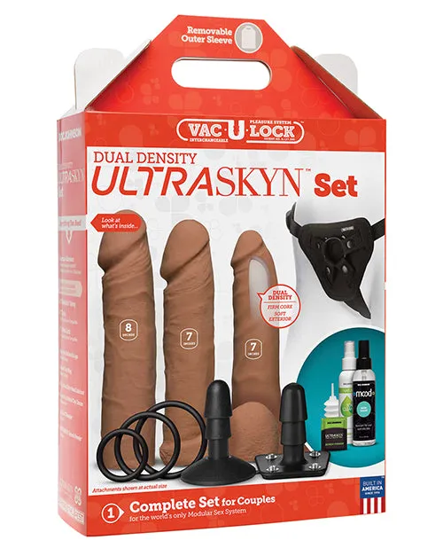 VacULock Dual Density Ultraskyn Set Caramel Vac U Lock Dildos VacULock Dual Density Ultraskyn Set Caramel Vac U Lock Dildos