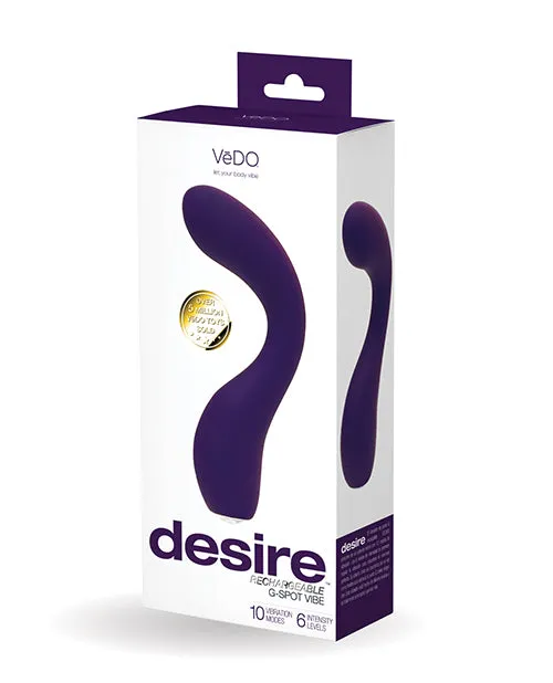 Vedo Vibrators VeDo Desire Rechargeable GSpot Vibe Purple
