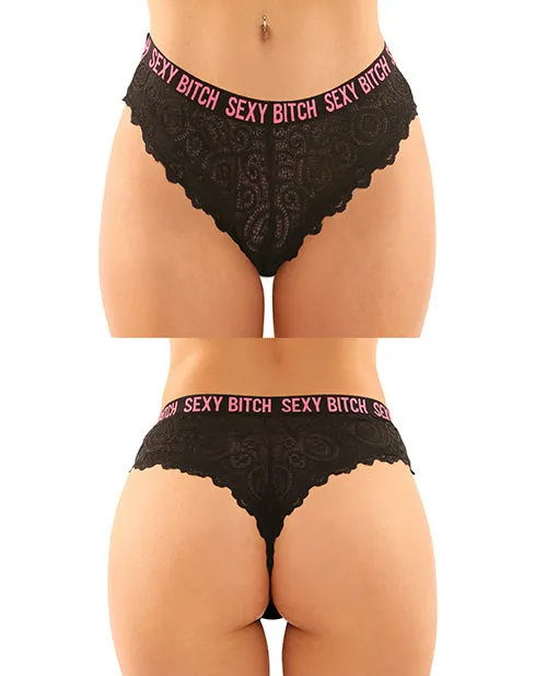 Vibes By Fantasy Lingerie Vibrators Vibes Buddy Sexy Bitch Lace Panty Micro Thong BlackPNK LXL Vibes By Fantasy Lingerie Vibrators Vibes Buddy Sexy Bitch Lace Panty Micro Thong BlackPNK LXL
