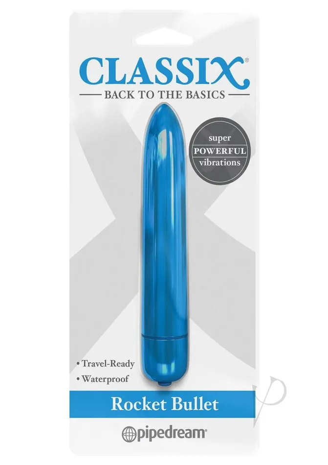 Vibrators Classix Vibrating Rocket Bullet Blue Classix