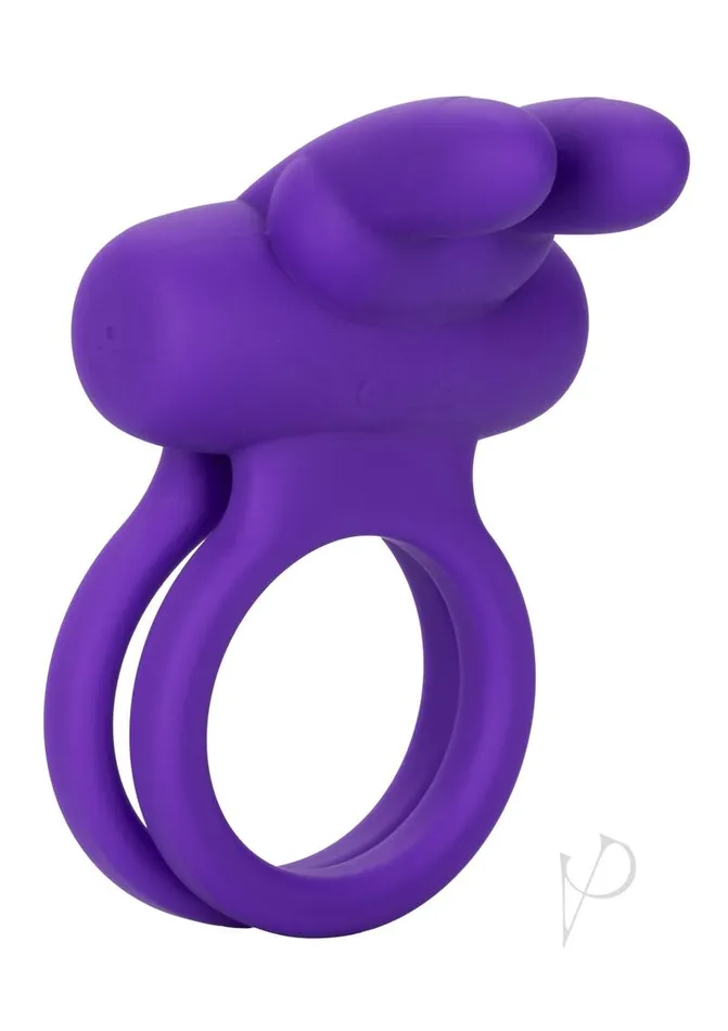 Vibrators Couples Enhancers Silicone Rechargeable Dual Rockin Rabbit Multi Speed Cockring Waterproof Purple