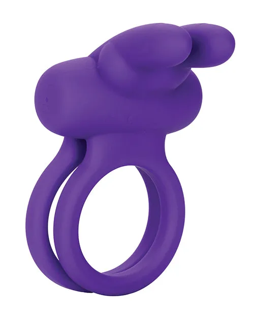 Vibrators Couples Enhancers Silicone Rechargeable Dual Rockin Rabbit Multi Speed Cockring Waterproof Purple