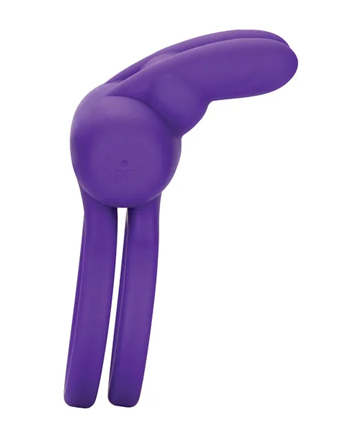 Vibrators Couples Enhancers Silicone Rechargeable Dual Rockin Rabbit Multi Speed Cockring Waterproof Purple