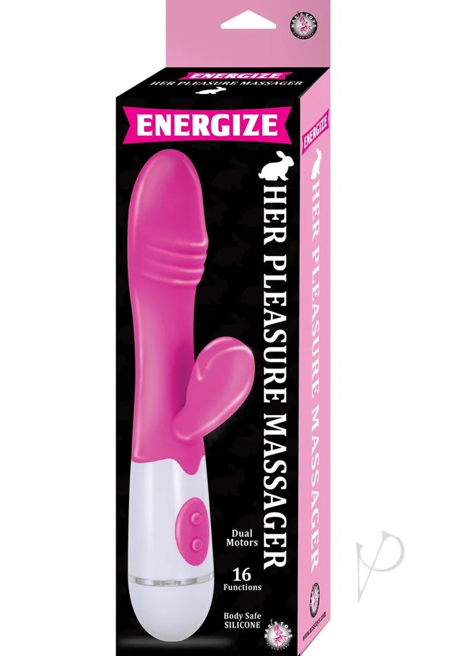 Vibrators Energize Energize Her Pleasure Rabbit Massager Dual Motors Silicone Rabbit Vibrator Pink Vibrators Energize Energize Her Pleasure Rabbit Massager Dual Motors Silicone Rabbit Vibrator Pink