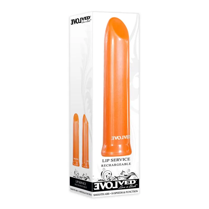 Vibrators Evolved Lip Service Orange Lipstick Vibrator Evolved