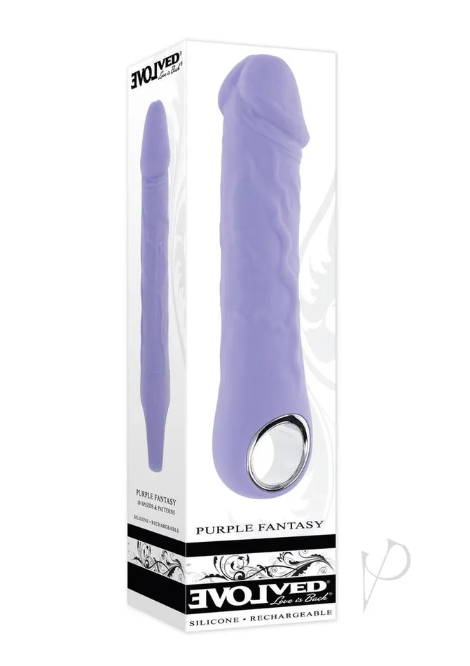 Vibrators Evolved Purple Fantasy Rechargeable Silicone Vibrator Purple