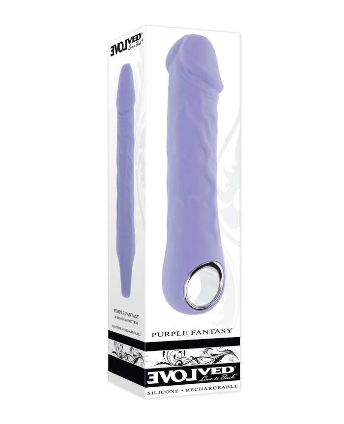 Vibrators Evolved Purple Fantasy Rechargeable Silicone Vibrator Purple