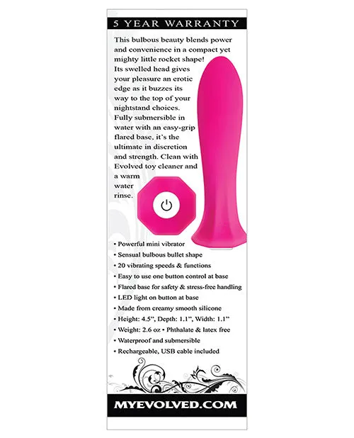 Vibrators Evolved The Queen Rechargeable Silicone Vibrator Pink