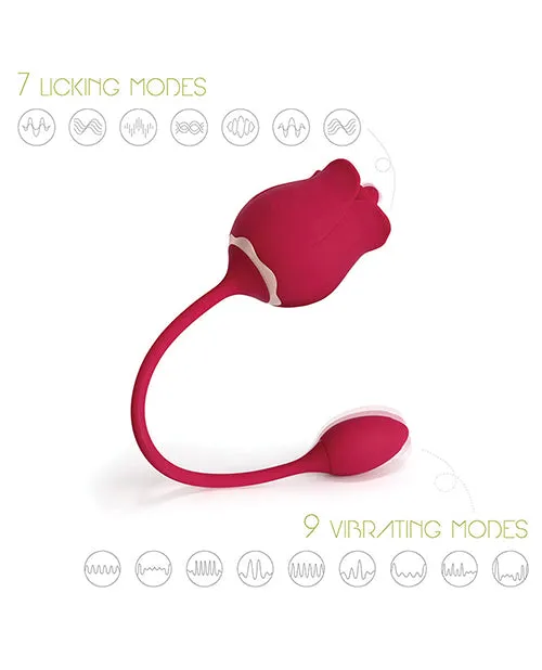 Vibrators Honey Play Box Fiona Clit Licking Rose Vibrating Egg Red
