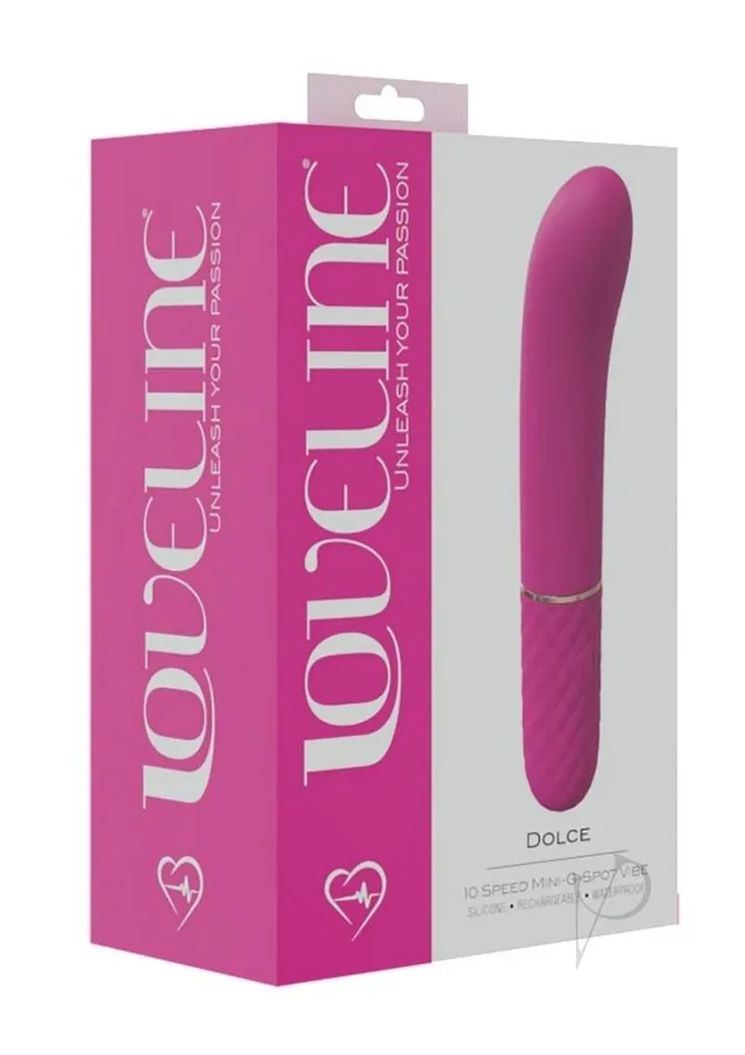 Vibrators Loveline LoveLine Dolce Silicone Rechargeable 10 Speed Mini GSpot Vibrator Pink Vibrators Loveline LoveLine Dolce Silicone Rechargeable 10 Speed Mini GSpot Vibrator Pink
