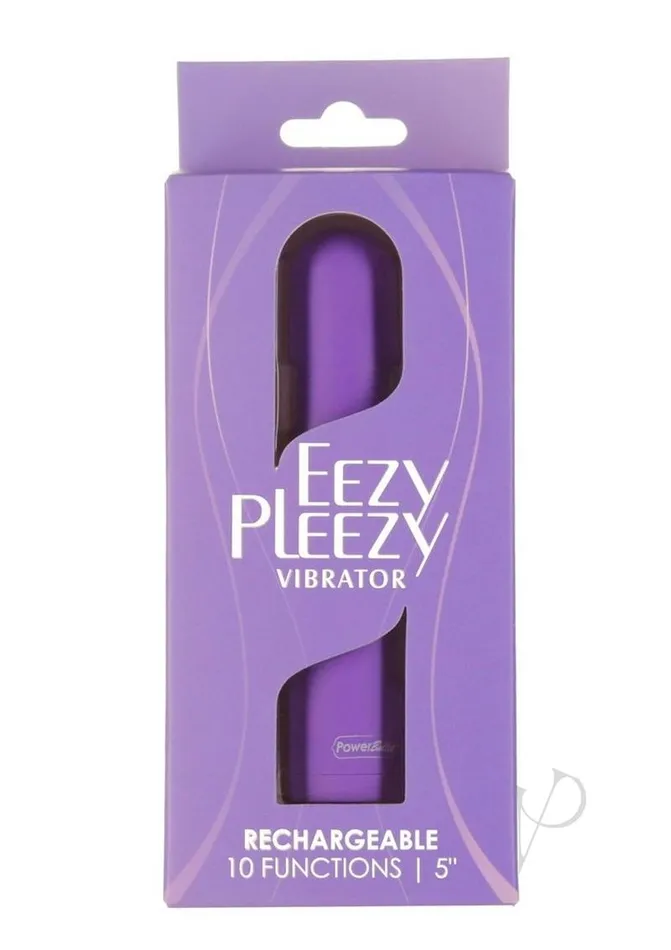 Vibrators PowerBullet Eezy Pleezy Rechargeable Vibrator 5in Purple Powerbullet Vibrators PowerBullet Eezy Pleezy Rechargeable Vibrator 5in Purple Powerbullet