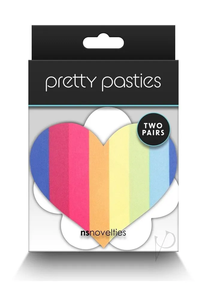 Vibrators Pretty Pasties Pretty Pasties Pride Heart and Flower Rainbow