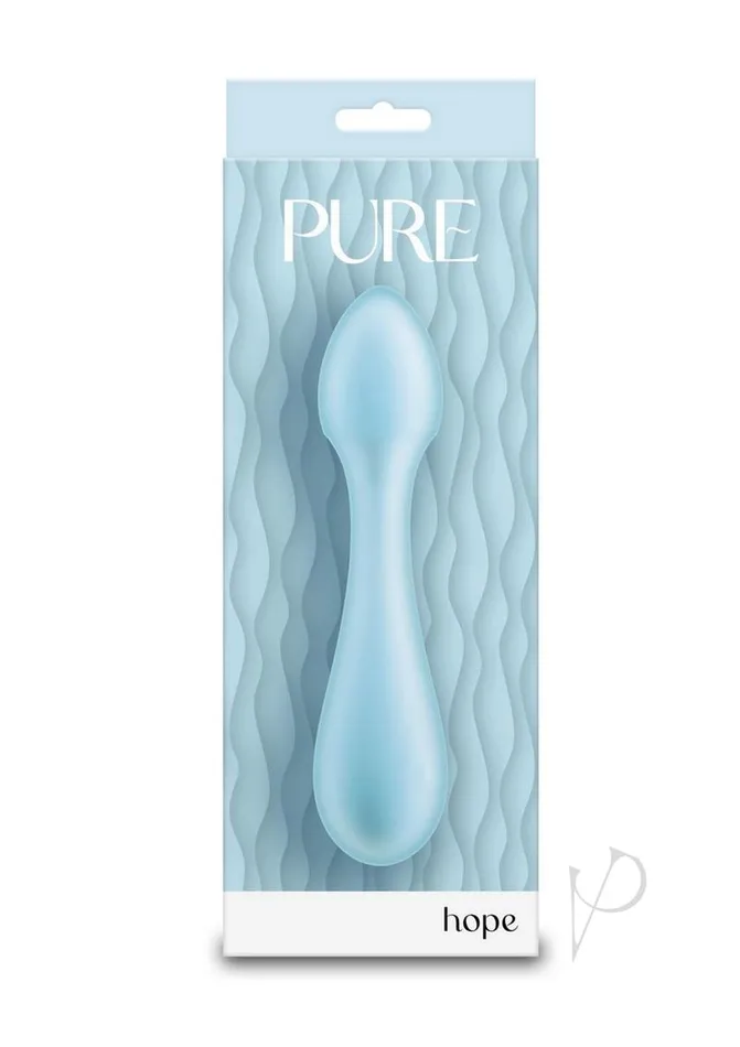 Vibrators Pure Pure Hope Rechargeable Silicone Wand Blue