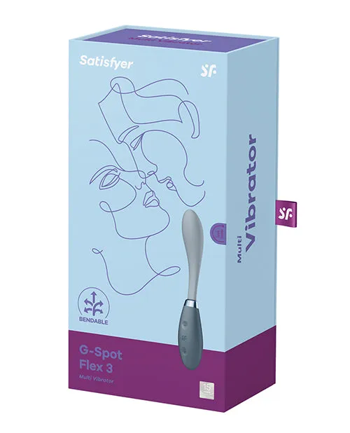 Vibrators Satisfyer Satisfyer GSpot Flex 3 Rechargeable Silicone Vibrator Grey
