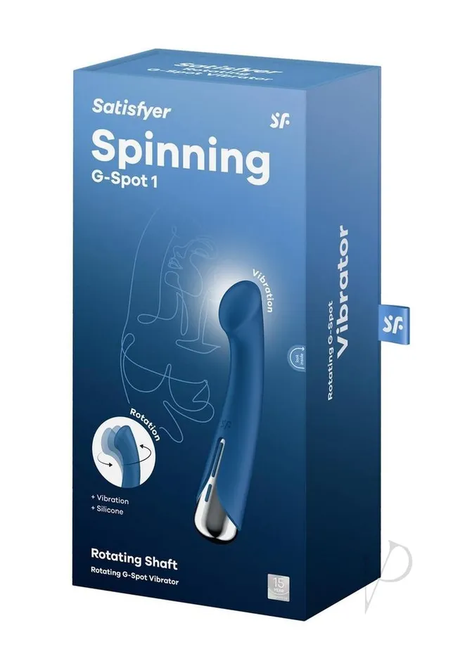 Vibrators Satisfyer Satisfyer Spinning GSpot 1 Rechargeable Silicone Vibrator Blue Vibrators Satisfyer Satisfyer Spinning GSpot 1 Rechargeable Silicone Vibrator Blue