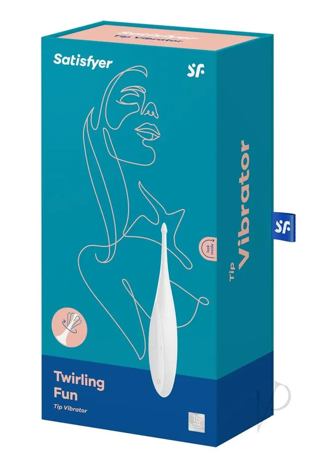 Vibrators Satisfyer Satisfyer Twirling Fun Silicone Vibrator White