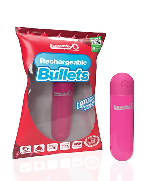 Vibrators Screaming O Screaming O Rechargeable Bullets Pink Vibrators Screaming O Screaming O Rechargeable Bullets Pink