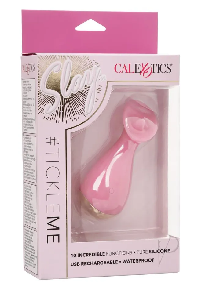 Vibrators Slay Slay TickleMe Rechargeable Silicone Petite Vibrator Pink