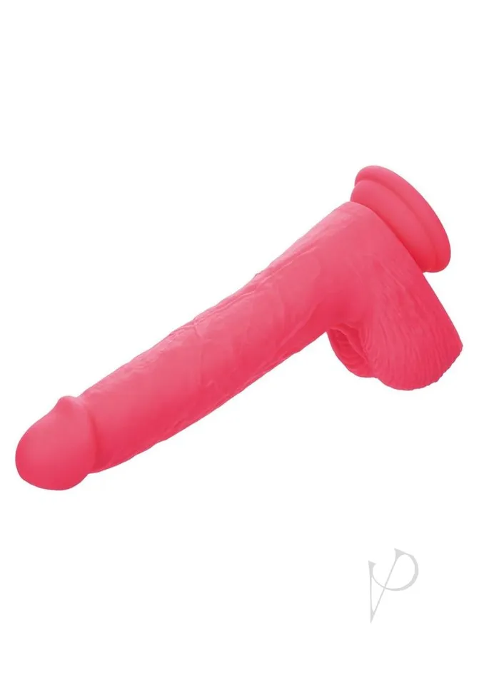 Vibrators Studs Rumbling and Thrusting Silicone Rechargeable Studs Dildo 7in Pink