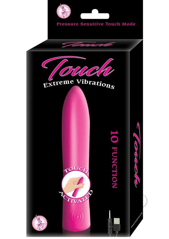 Vibrators Touch Touch Extreme Vibrations Rechargeable Silicone Vibrator Pink Vibrators Touch Touch Extreme Vibrations Rechargeable Silicone Vibrator Pink