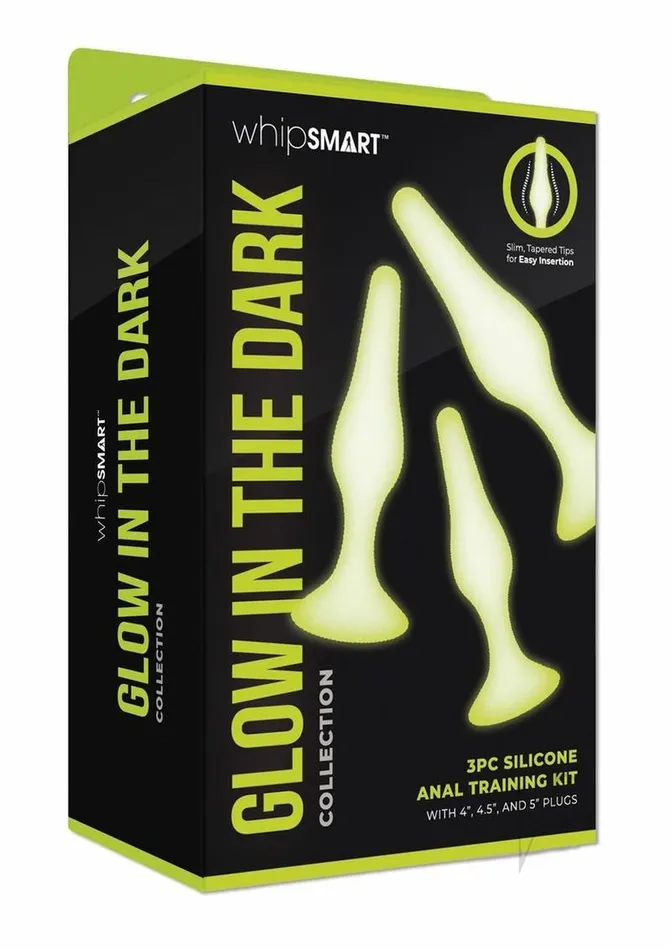 Whipsmart Male Sex Toys WhipSmart Glow in the Dark Silicone Anal Training Kit 3 Piece Green Whipsmart Male Sex Toys WhipSmart Glow in the Dark Silicone Anal Training Kit 3 Piece Green