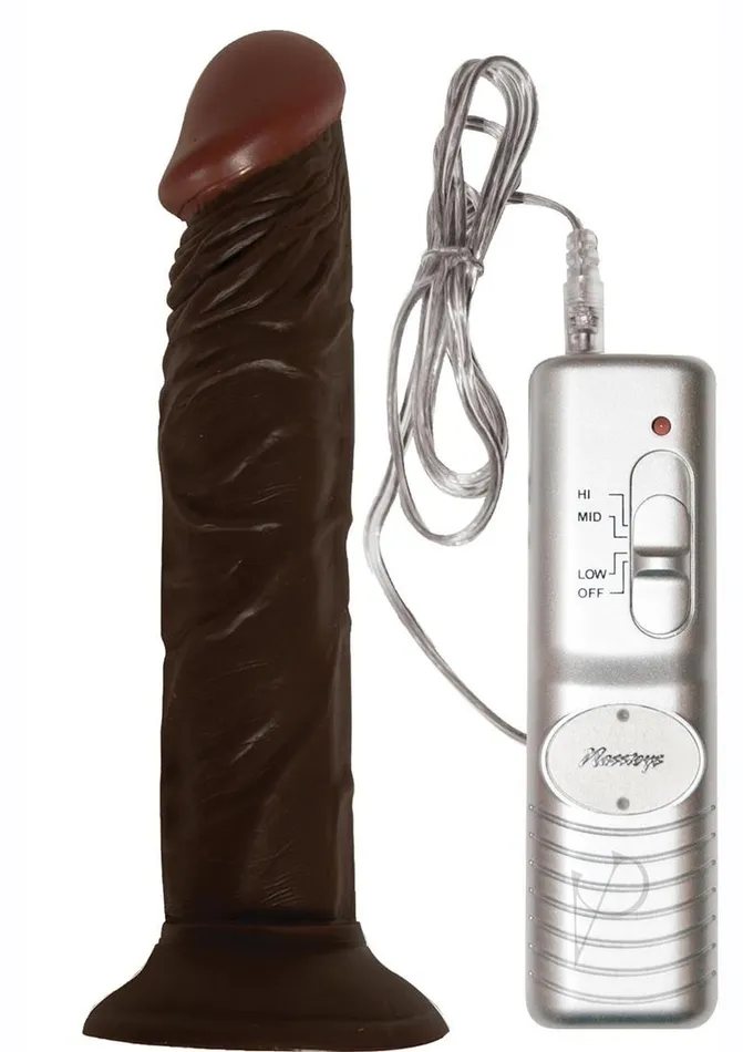 Whoppers Real Skin All American Whoppers Vibrating Dildo with Wired Remote Control 7in Chocolate Female Sex Toys Whoppers Real Skin All American Whoppers Vibrating Dildo with Wired Remote Control 7in Chocolate Female Sex Toys