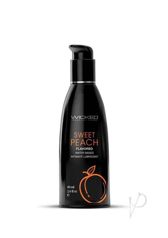 Wicked Aqua Lubricants Wicked Aqua Water Based Flavored Lubricant Sweet Peach 2oz Wicked Aqua Lubricants Wicked Aqua Water Based Flavored Lubricant Sweet Peach 2oz