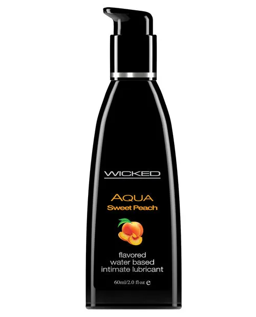 Wicked Aqua Lubricants Wicked Aqua Water Based Flavored Lubricant Sweet Peach 2oz