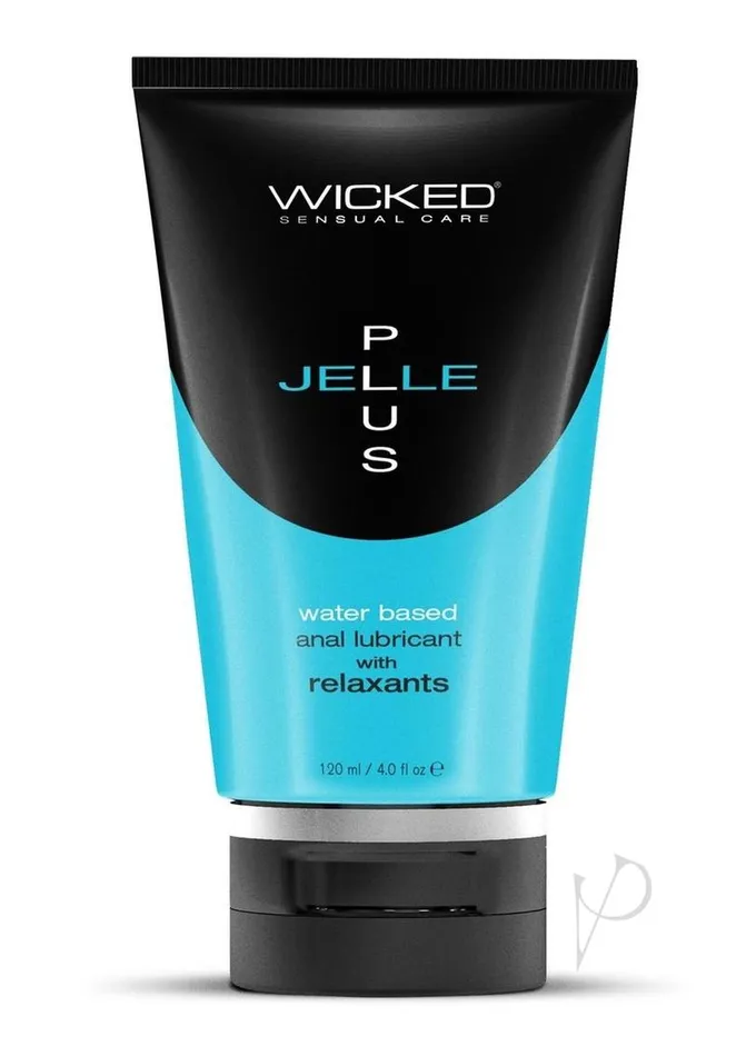 Wicked Jelle Plus Water Based Anal Lubricant with Relaxants 4oz Wicked Jelle Male Sex Toys Wicked Jelle Plus Water Based Anal Lubricant with Relaxants 4oz Wicked Jelle Male Sex Toys