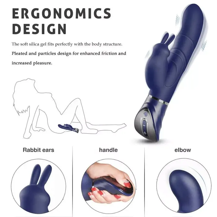 Wild Night Fantasies Female Sex Toys Luxury Pleasure Rabbit Vibrator with Curved Head
