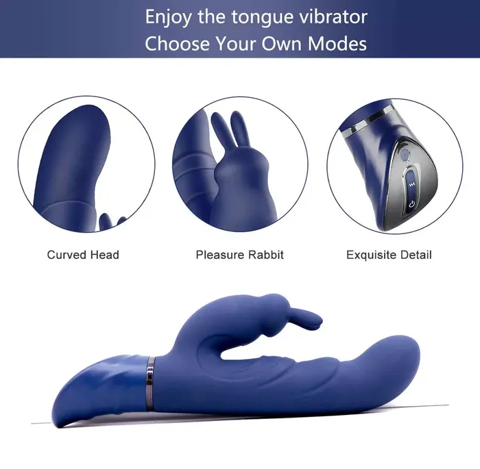 Wild Night Fantasies Female Sex Toys Luxury Pleasure Rabbit Vibrator with Curved Head