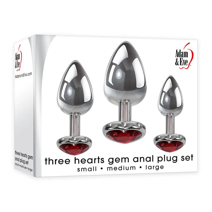 Wild Night Fantasies Male Sex Toys Adam Eve Three Hearts Gem Anal Plug Set Wild Night Fantasies Male Sex Toys Adam Eve Three Hearts Gem Anal Plug Set