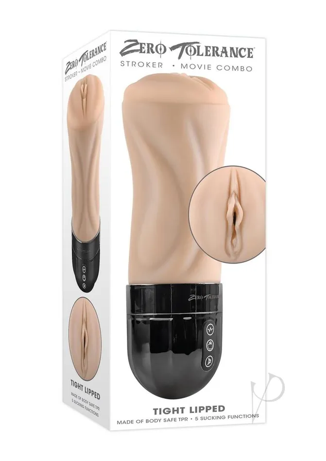 Zero Tolerance Male Sex Toys Zero Tolerance Tight Lipped Rechargeable Pussy Masturbator Vanilla