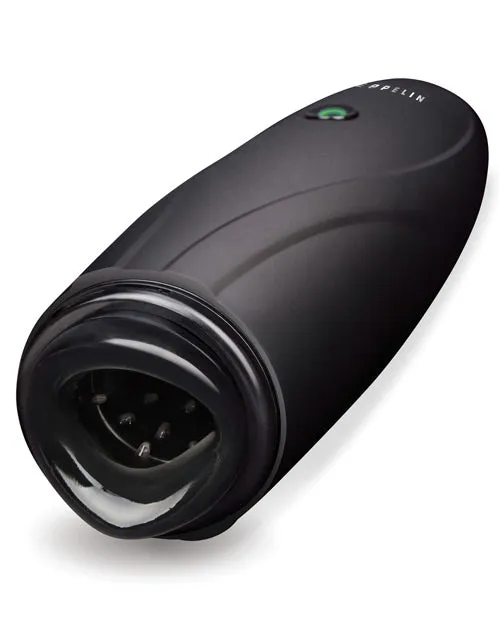 Zolo Male Sex Toys ZOLO Zeppelin Rotating Simulator Masturbator with Bullet Black